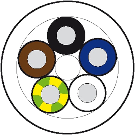 Murrelektronik Wire Connector, 22 AWG Max, Yellow, PVC Insulation 7000-C0101-0150000